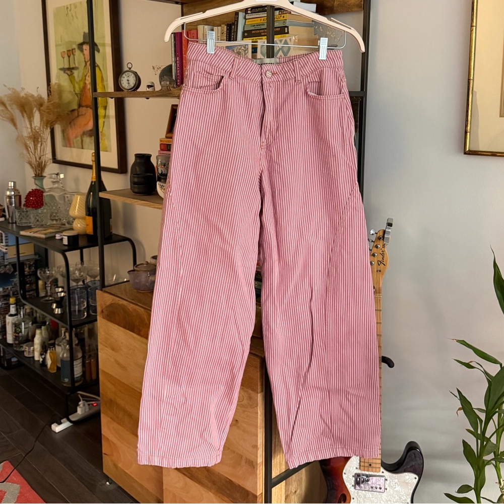 Striped Pink Women's Jeans